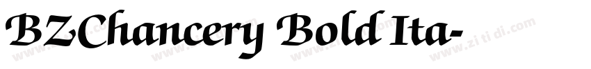 BZChancery Bold Ita字体转换